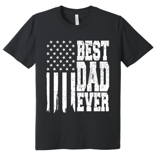 Father's Day T-Shirt, Gift For Dad, Best Dad Ever American Flag T-Shirt VTM76HVN